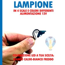 LAMPIONE DA PARETE PER PRESEPI PRESEPE DIORAMA MODELLISMO CON LED COLORI VARI