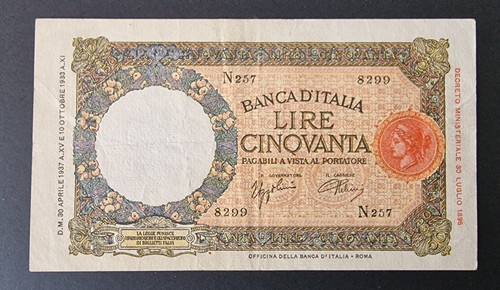 Cinquanta lire lupa - 50,