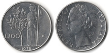 Italia 100 lire, 1978