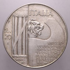 20 LIRE 1928 ELMETTO QSPL NC -