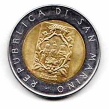 SAN MARINO - 1988 -  500 lire - KM 226 - UNC from divisionale - Bimetallic