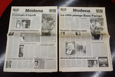 CARLINO MODENA MORTE ENZO FERRARI 2 NUMERI 17-18/8/1988 COMPLETI