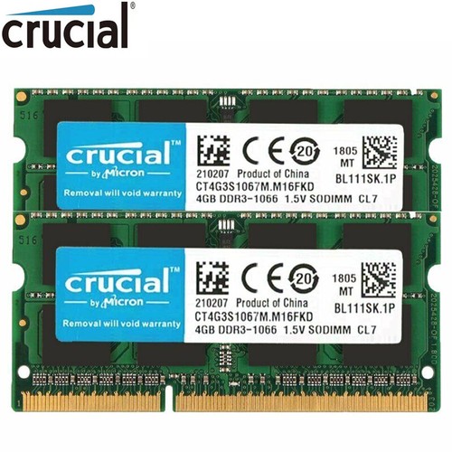 Crucial ram 2x4 gb 2rx8 - crucial,
