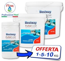 Bestway CLORO Granulare 56%  → 1 / 5 / 10 Kg  Dicloro Rapido Shock Acqua Piscina