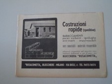 advertising Pubblicità 1943 BLOCCHIERA ROSACOMETTA - MILANO