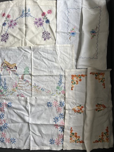 Vintage 1940s hand embroidered - vintage,