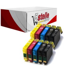KIT 10 CARTUCCE XL PER STAMPANTE EPSON WORKFORCE WF-2530WF WF2530 WF