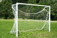 (04) COPPIA PORTE CALCIO-CALCETTO PULCINI M.4X2 IN ACCIAIO + BUSSOLE SENZA RETI