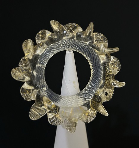 Anello dorato vetro murano - anello,