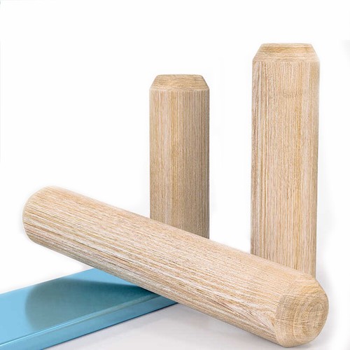 Wooden dowel pins grooved - wooden,