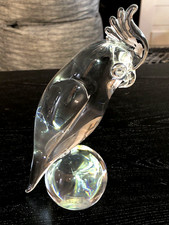 Scultura pappagallo in vetro