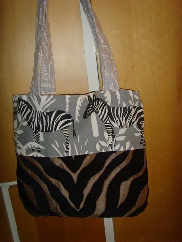 Nuova borsa tote grab - borsa, zebrata