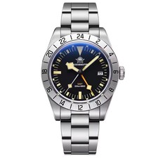 🟠 - Orologio Addiesdive AD 2036 GMT 39mm Quarzo Svizzero Diver Subacqueo 200MT