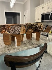 Coppia di poggiapiedi vintage