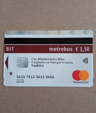 Biglietto Metrebus Roma. Mastercard e Atac - Autobus Metropolitana Treno. Ticket