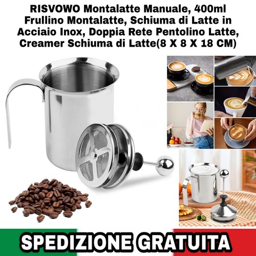 Montalatte manuale 400ml - manuale,
