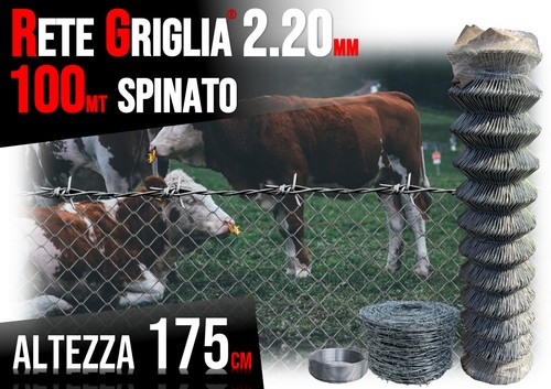 Rete griglia 175cm romboidale - rete,