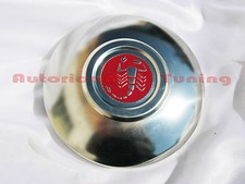 Borchia Coppa Inox per Cerchio in Ferro ABARTH Rosso Smaltato per FIAT 500 