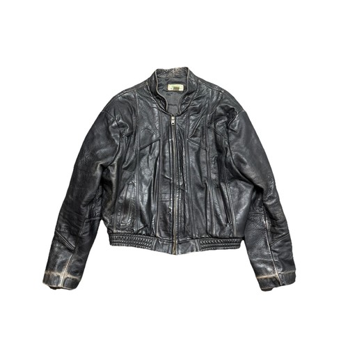 Giacca pelle nera vintage