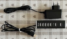 TRUST HUB USB 2.0 7 PORTE PYRAMID 15140 CON ALIMENTATORE COME NUOVO