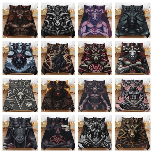 Baphomet testa capra nero - di,
