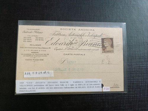 Regno perfin 1929 b - perfin,
