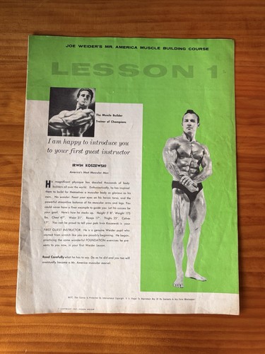 Vintage 1957 joe weider - vintage,