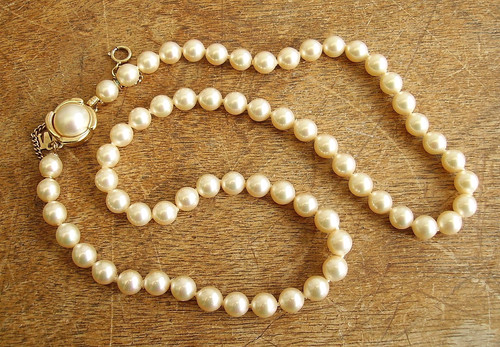 Collana perle simulate