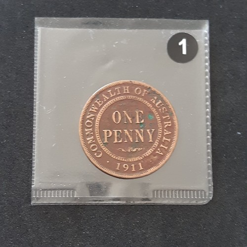 Australia one penny giorgio - "one,