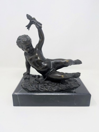 Antica statua bronzo - statua, in