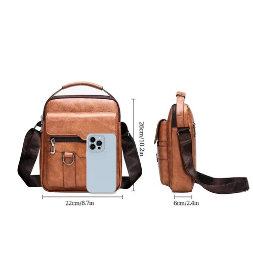 Bolso cuero para hombre - bolso,