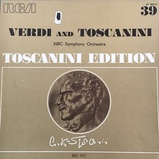 GIUSEPPE VERDI E ARTURO TOSCANINI  BOX (3) VINILE DISCO LP  NBC SYMP. ORCH. RCA