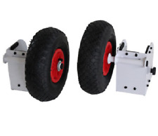 (03) COPPIA RUOTE GOMMATE + STAFFA X TRASPORTO PORTE CALCIO E CALCETTO DIAM 80 M