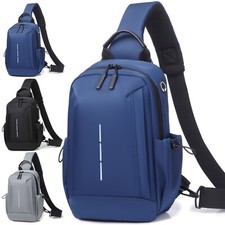 Zainetto da Uomo Zaino Monospalla per Porta Tablet Borsa borsello a Tracolla Z32