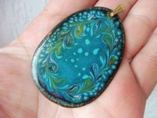 Bel Vecchio Pendaglio, Rame Emaillato, 6cm!