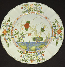 FAENZA GAROFANO GAROFANO BLU 10" PIATTO SMERLATO STUDIO CERAMICA ITALIA