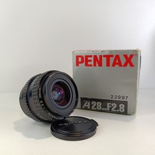 SMC Pentax-A 28 mm f2.8 obiettivo messa a fuoco manuale Pentax obiettivo grandangolare in scatola + tappi 