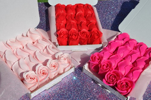 Rosa bagno corpo fiori sapone - rosa,