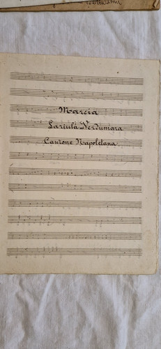 Antico spartito musicale - antico,