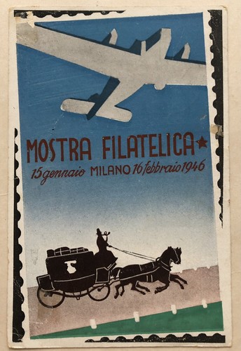 Cartolina pubblicitaria mostra - pubblicitaria,