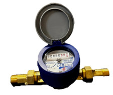 Gioanola Contatore Acqua 1/2' Quadrante Asciutto BLU C/Coperchio C/Raccordi