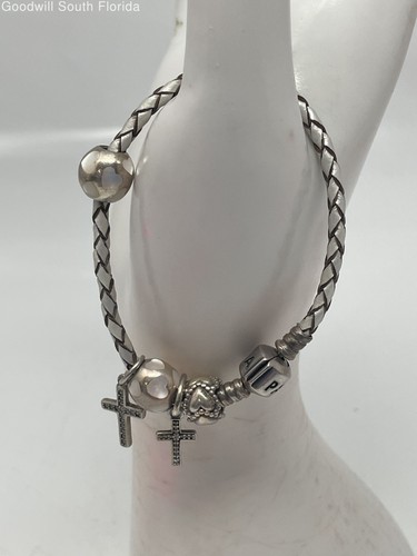 Pandora silver 925 ale - silver, leather