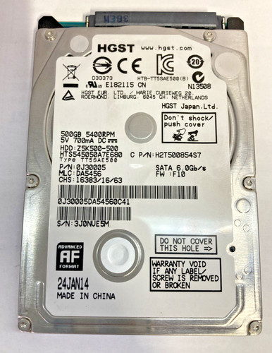 Hard disk 500gb hgst - hgst, 2,5"