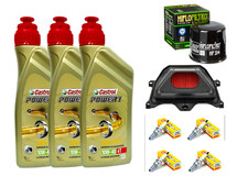 KIT TAGLIANDO YAMAHA YZF R6 600 2006 2007 CASTROL 10W40 FILTRO OLIO ARIA CANDELE