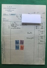 Fattura L.A.F. Lavori  Artigianali Femminili 1942
