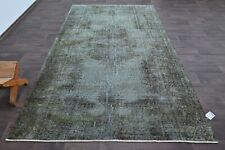 Tappeto vintage turco Oushak 5x9 kilim tappeto anatolico fatto a mano decorazione boho BLU