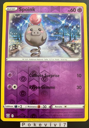 Carte pokemon spoink 055 - spoink, 055/163