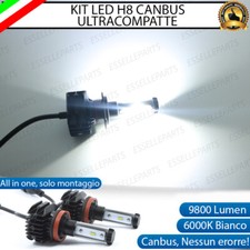 KIT FULL LED LAMPADE H8 6000K BIANCO 9800 LUMEN FENDINEBBIA VOLKSWAGEN PASSAT B7