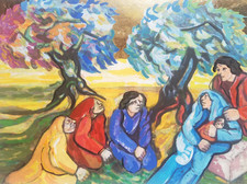 SAVERIO TERRUSO: Acquaforte + Serigrafia + Foglia Oro 80x60 Firmata, Numerata!!!