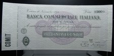 Assegno Taglio Fisso 500 Lire